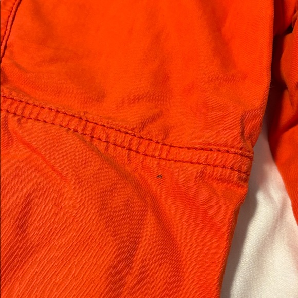 Mini Boden Orange Cargo Pants with Blue Striped Waistband - Picture 7 of 8